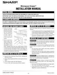 Maybe you would like to learn more about one of these? Sharp Microwave Drawer Installation Manual Pdf Download Manualslib