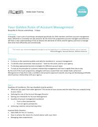 Travel is usually included in the job description. Your Golden Rules Of Account Management Bespoke In