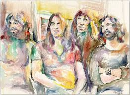 Pink Floyd Original Watercolor Portrait Painting Rock Band Music Wall Art Watercolor Portrait Painting Portrait Painting Music Wall Art