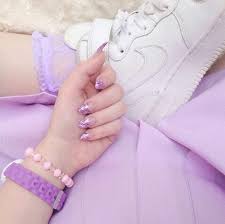 Simple and chic light nail colors. Aesthetic Lavender And Light Image 4562623 On Favim Com