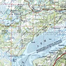 Alaska Big Lake Horseshoe Lake Knik Arm Nautical Chart Decor