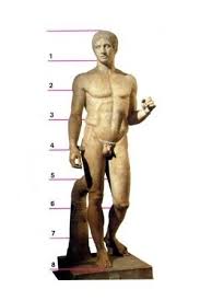 Contrapposto is a greek term used to describe balance created in a sculpture where weight is put on one foot so the doryphoros sculpture is a very good example of contrapposto in this time period. Doryphoros Alchetron The Free Social Encyclopedia