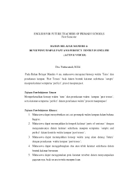 Hari itu hari minggu, suami saya akan berangkat keluar kota mengurus kerjaannya untuk waktu tiga hari. Top Pdf Bahan Belajar Mandiri 4 123dok Com