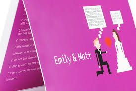 Funny Geeky Wedding Invitations Computer Coding Theme Fuschia 1 Gamer Wedding Invitations Geeky Wedding Wedding Invitations
