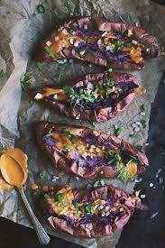Thai Stuffed Sweet Potatoes With Red Curry Peanut Sauce For 80twenty Recipes Sweet Potato Recipes Food