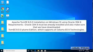 Feb 08, 2008 · overview. Apache Tomee 8 0 0 Installation On Windows 10 Using Oracle Jdk 8 Tomee Plume 8 0 0 Youtube