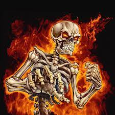 Skeleton With Fire Digital Art by Flyland Designs - Fine Art America