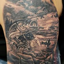 Haken tattoos hook tattoos line tattoos body art tattoos buddha tattoos tattoo ink tatoos tattoo font for men tribal tattoos for men. Tattoo Uploaded By Mike Somers Custom Bass Fishing Themed Tribal Coverup 866314 Tattoodo