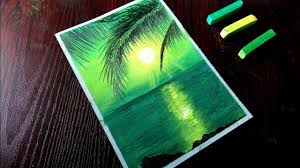 Green Sunset Scenery Drawing With Soft Pastels For Beginners Step By Step Soft Pastel Drawing Youtube Soft pastel drawing ideas for beginners indian radha krishna paintings 2020.