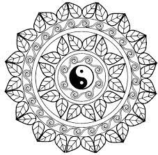 Nature design for relax, meditation. Yin And Yang Coloring Pages For Adults