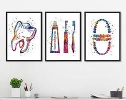 Dental Wall Decor Etsy Dental Wall Art Dental Art Dental Office Decor