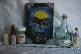 These were a ton of fun and the kiddos had a blast making them look spooky. Witch Spell Book Potion Bottles Wand Halloween Props 29127831