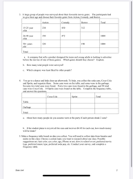 Suppose you conduct a survey where you ask each person two questions. Solved Two Way Frequency Table Worksheet 1 Bob Asked 100 Chegg Com
