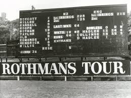 Scoreboards in the past used a mechanical clock and numeral cards to display the score. Datei Scoreboard Nz V England Wellington February 1978 Jpg Wikipedia