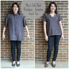 Men S Shirt To Women S Shirt Refashion Shirt Refashion Silk Shirt Refashion Mens Shirt Refashion