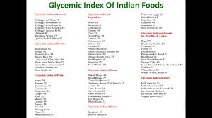 Glycemic Index Of Indian Foods Glycemic Index Of Indian