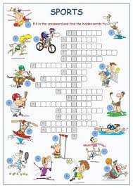 Here are 5 printables for teenren to learn more. Sports Crossword Puzzle English Esl Worksheets For Distance Learning And Physical Classrooms