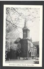 Postcard St Marys Catholic Church Elyria Ohio My