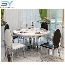 Leisure balcony marble small dining table round table simple modern coffee table kittykatinsperses 1 out of 5 stars (2) $ 79.00 free shipping add to favorites quick view. China Stainless Steel Home Furniture Dining Table Set Round Marble Table China Livining Roon Furniture Table