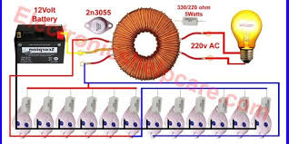 how to make inverter unlimited watt 2n3055 transistor electronics circuit circuit diagram transistors