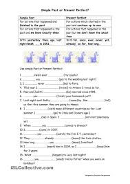 Simple Past And Present Perfect Simple Present Tense Worksheets Present Perfect Simple Present Tense
