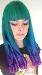 Green To Blue And Purple Ombre Hair Idea Hair Color Pictures Bright Hair Colors Blue Hair