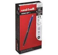 307 Gel Pen, Retractable, Fine 0.5 mm, Blue Ink, Black ...