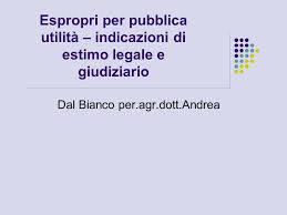Di regola tale soggetto è un privato ma, pur limitatamente ai beni patrimoniali disponibili, può anche essere una persona giuridica pubblica. Espropri Per Pubblica Utilita Indicazioni Di Estimo Legale E Giudiziario Dal Bianco Per Agr Dott Andrea Ppt Scaricare