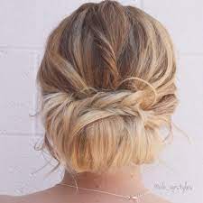 Bridal Updo Low Loose Bun With A Braid For More Hair Inspiration Check Out Instagram Wb Upstyle Bun Hairstyles Hair Lengths Hair Styles