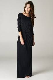 Dearcase women short sleeve loose plain maxi dresses casual long dresses with pockets. Slika Cvor Dinkarville Black Jersey Knit Maxi Dress Flybirdphoto Com