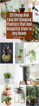 (tutorial via lovely greens) 20. 20 Cheap And Easy Diy Hanging Planters That Add Beautiful Style To Any Room Diy Crafts