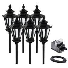 Hampton Bay Cast 6 Sided Path Light 6 Pack Discontinued Hd22106bk The Home Depot Path Lights Outdoor Light Fixtures Outdoor Light Bulbs