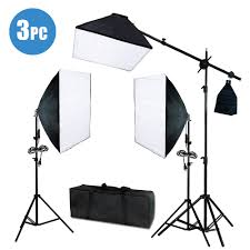 Photo Studio Photography 3 Softbox Light Stand Continuous Lighting Kit 2400w 92 63 Picclick