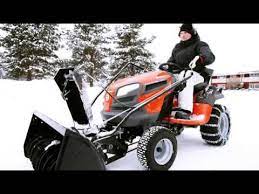 I have an 18hp lawn tractor and i'm debating if i should buy the snow blower attachment or just buy a snow blower. Husqvarna Yth Tractor With Two Stage Snow Thrower Youtube