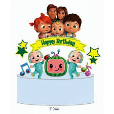 I'm going to be honest, i do not know a whole lot about cocomelon as my kids are a little older than the target demographic. Birthday Cake Topper Cocomelon Characters Printable Novocom Top