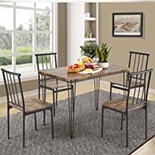 Product title dining table set, 5 pieces kitchen dining table with 4 dining chairs pine wood kitchen dinette table average rating: Buy Dining Set Online In Uae At Best Prices