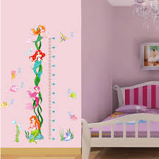 shop mermaids growth chart wall decal medium 50 x 70 cm