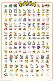 original 151 pokemon kanto pokemon poster poster prints