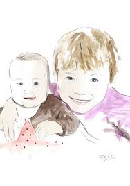 Children Kids Illustration Drawing Watercolour Watercolor Pencil Sketch Face Portrait Art Artist Ink Paint Pa Children Illustration Drawings Watercolor Art Diy