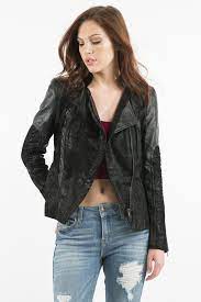 The Perfect Vegan Leather Jacket By Comme Usa Moto Inspired Styling Ribbed Detail With Contras Leather Jacket Black Vegan Leather Jacket Vegan Leather Jacket