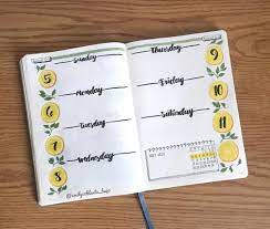 I Ve Finally Finished A Weekly Layout For My Bullet Journal I D Like To Give Credit To Being Ka Bullet Journal Ideas Pages Bullet Journal Bullet Journal Mood