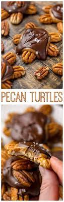 Easy Dark Chocolate Salted Caramel Pecan Turtles Recipe Caramel Pecan Delicious Desserts Dessert Recipes