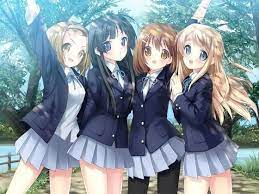 resultado de imagen para animes 4 amigas gadis animasi gadis sekolah anime gadis anime