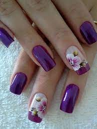 To speed up the process, dry your after your flowers are finished and your nails look flawless, it's important to seal it all. Nails Art Purple Nail Art Designs Purple Nail Art Purple Nail Designs
