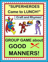 Good Manners Group Game Active Game Rhymes And Craft With Superheroes Funny Games For Groups Group Games Rhymes