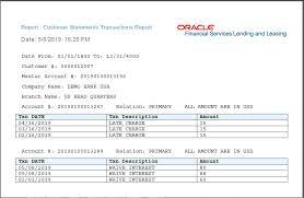 oracle financial services lending and leasing trial balance use