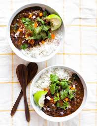 Black Bean Coconut Soup Instant Pot Black Beans Video Recipe Diet Soup Recipes Black Bean Stew Bean Stew