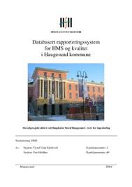 Последние твиты от haugesund kommune (@haugesundkomm). Hvl Open Databasert Rapporteringssystem For Hms Og Kvalitet I Haugesund Kommune