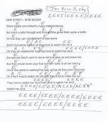 Her Strut Bob Seger Guitar Chord Chart Tune Down 1 2 Step Guitar Chord Chart Easy Guitar Songs Ukulele Chords Songs