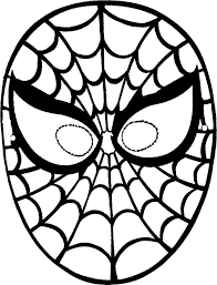 Imprime ce dessin et coloris ton héros préféré en rouge et bleu. Spiderman Mask Movies Wallpaper Deguisement Masque Enfants A Colorier Masque A Imprimer